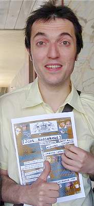 colin holding an issue of this fanzine