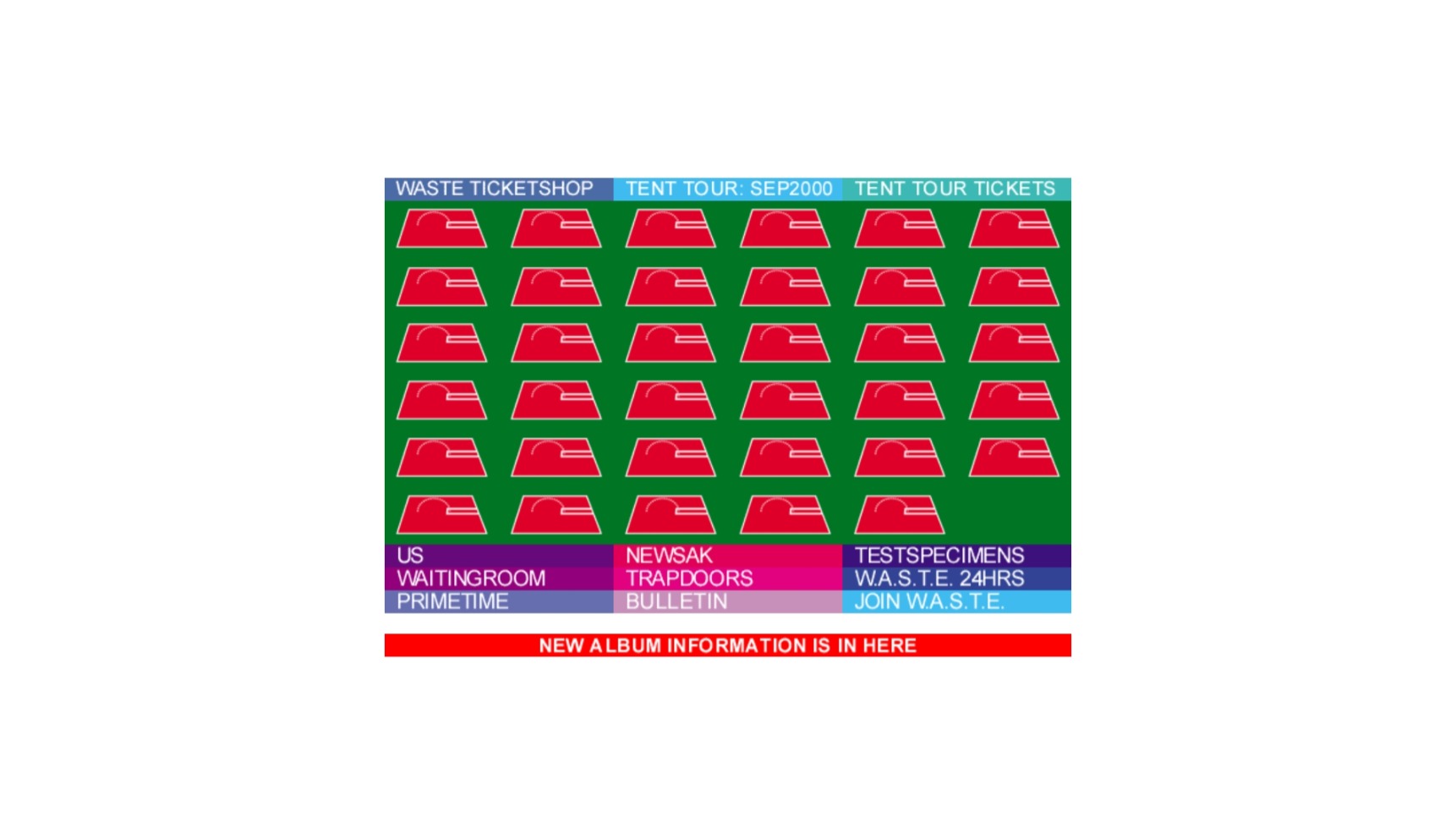 kid a era website, capture of the main page