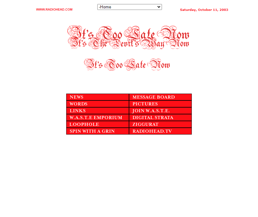 main official page 2003